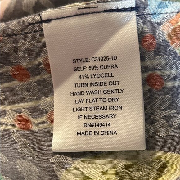 Johnny Was Eva Printed Farout Vibrant Womens Floral Maxi Scarf Dress Size S NWT - Picture 4 of 7